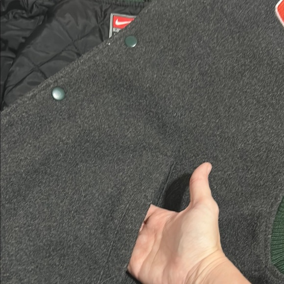 Vintage 2001 Nike University of Miami UM Hurricanes Bomber Jacket Classic Y2K - Picture 12 of 12